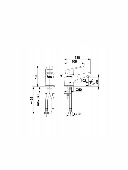 KFA Mixing Sink Faucet Black