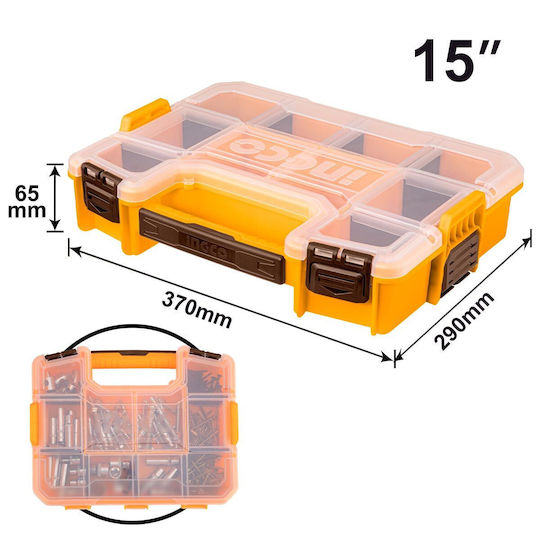 Ingco Tool Compartment Organiser 9 Slot Yellow