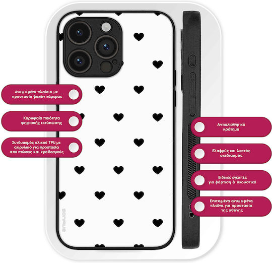 Калъф Sonique Heart Series за Realme 12 5g Realme 12x Бял