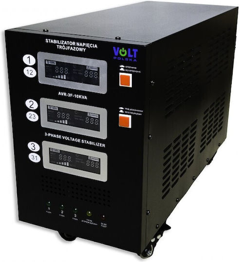 Мрежов стабилизатор на напрежение 3 фази Avr Pro 10000VA 3 серво