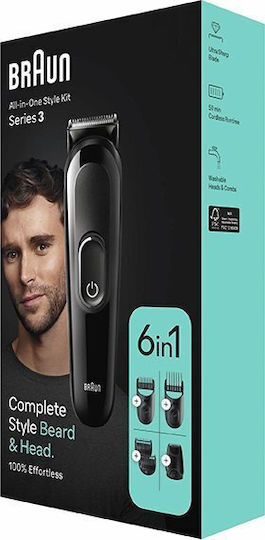 Braun Rechargeable Hair Clipper Black MGK3420