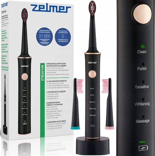 Zelmer Elektrische Zahnbürste ZTB2010K Schwarz