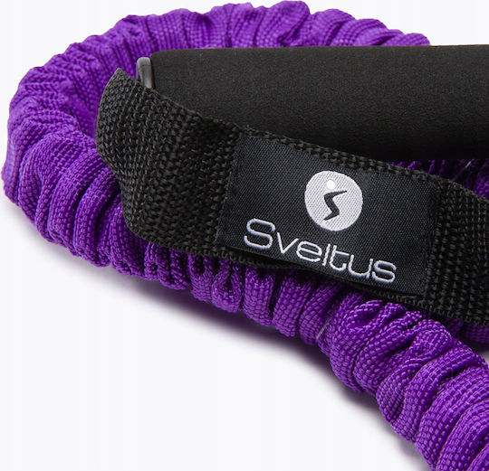 Sveltus Bandă De Rezistență Gymtube Nivel Mediu Cu Mânere Violet 12m