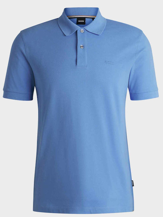 Pallas Polo Short Sleeve Blouse Blue