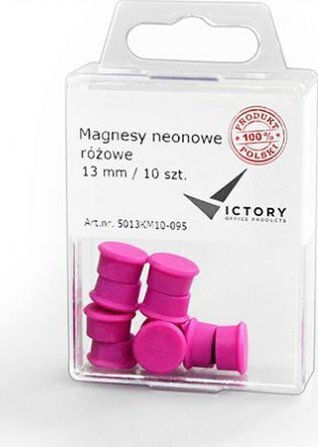 Victory Office Product Μαγνητες Victory Office 13mm 10 Τεμ Νεον Ροζ