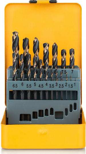 Smart Set of 19 Diamond Drills HSS with Cylindrical Shank for Metal