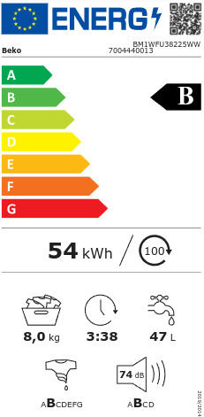 Beko Пералня 8кг 1200 Оборота BM1WFU38225WW