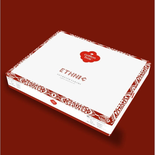 Cotton Box Σετ Διπλή 200x220cm Tile Red