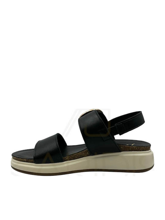 Women's Flat Sandals in Black Color
