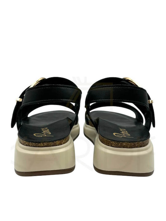 Women's Flat Sandals in Black Color