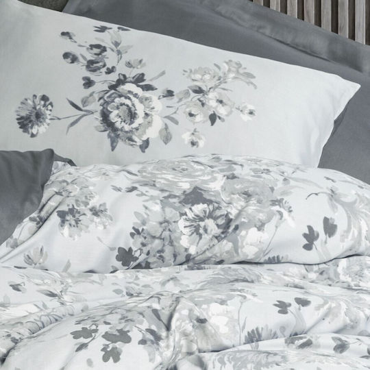 Cotton Box Bettbezug-Set Doppelbett mit 4 Kissenbezügen & 1 Bettlaken 200x220 Soft Gray