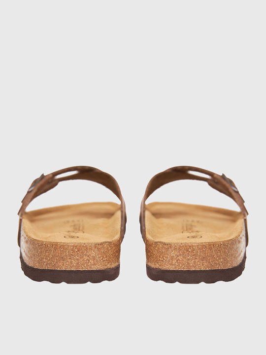 Deri Damen Flache Sandalen Roségold