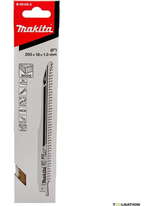 Makita Makita Jigsaw Blade Hcs 203x1.0mm 2pcs Wood Fast