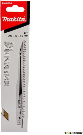 Makita Makita Jigsaw Blade Hcs 203x1.0mm 2pcs Wood Fast