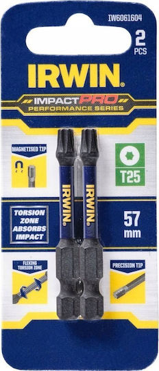 Bit de impact Irwin T25 X 57mm/2 bucăți