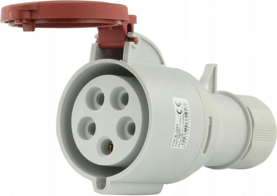 Mobile dreiphasige Industriesteckdose 5p 32a 400v tragbar IP44 Buchse