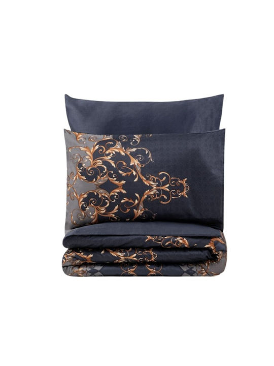 Cotton Box Bettbezug-Set Doppelbett mit 4 Kissenbezügen & 1 Bettlaken 200x220 Navy Blue