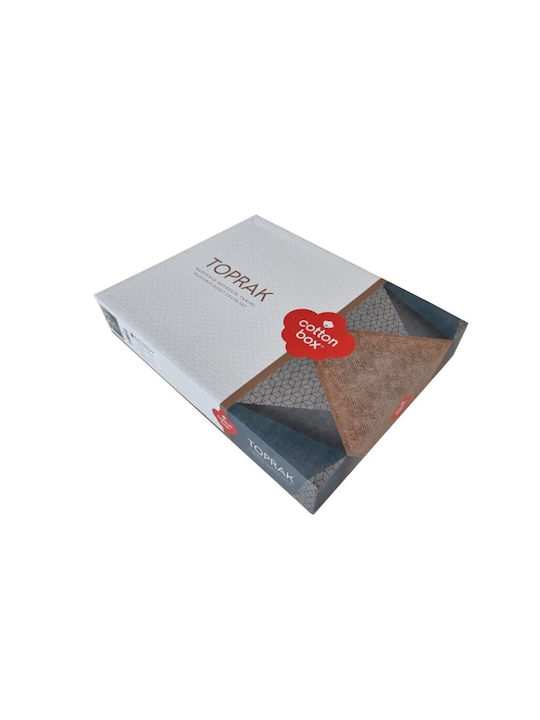 Cotton Box Σετ Παπλωματοθήκη Βαμβακερή Διπλή με 2 Μαξιλαροθήκες & 1 Σεντόνι 200x220cm Beige