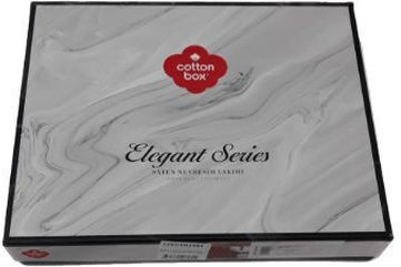 Cotton Box Σετ Διπλή 200x220cm Claret Red