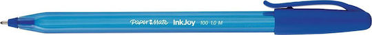 Papermate Paper Mate Στυλό Διαρκείας Inkjoy 100 Καπάκι 8τμχ M Μπλε