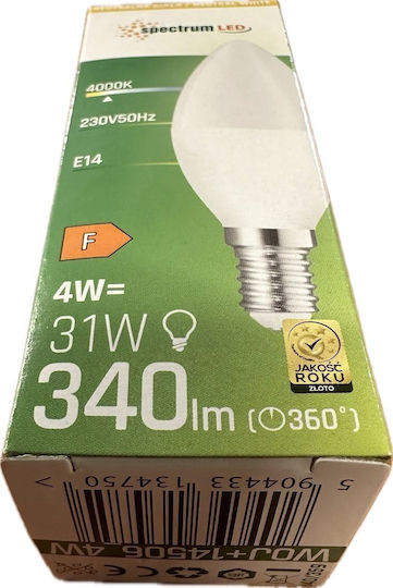 Spectrum Λάμπα LED 4W για Ντουί E14