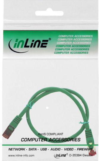 Intos Electronic S/FTP Cat.6 Gigabit Ethernet Network Cable 0.5m Green