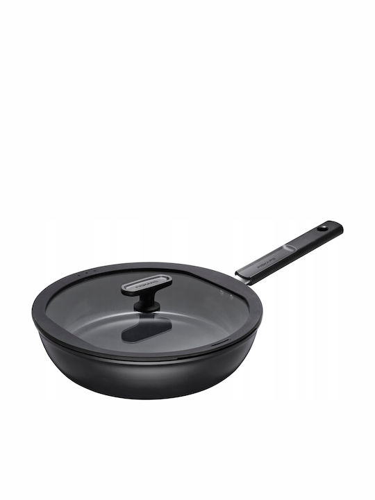 Fiskars Hard Face Pfanne aus Aluminium mit Deckel mit Antihaftbeschichtung 26cm