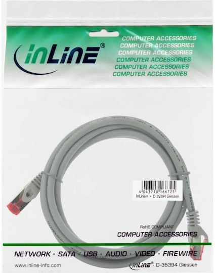 Intos Electronic S/FTP Cat.6 Gigabit Ethernet Network Cable 0.25m Gray