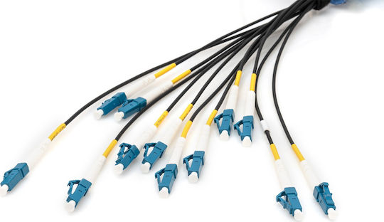 Digitus Καλώδιο Οπτικής Ίνας LC/UPC-LC/UPC χωρίς ακροδέκτες 100m Μαύρο