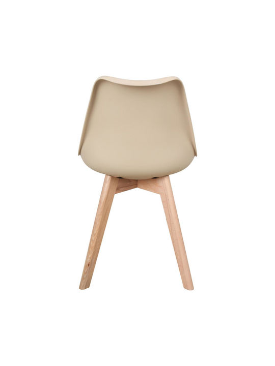 Gaston Dining Room Polypropylene Chair Brown 58x47x85cm