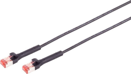 Lanview U/FTP (STP) Cat.6a Ethernet Network Cable 0.25m Black 1pcs
