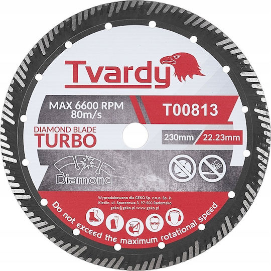 Tvardy Δίσκος Κοπής Δομικών Υλικών 230mm
