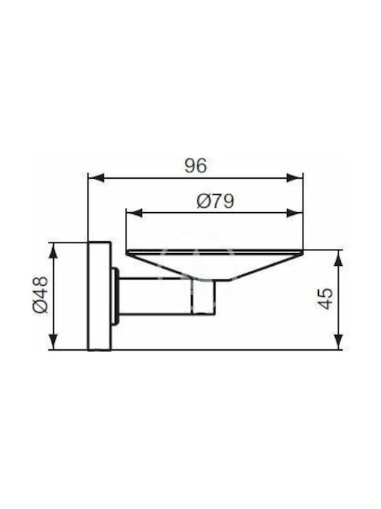 Ideal Standard Wall Mounted Silver Soap Dish