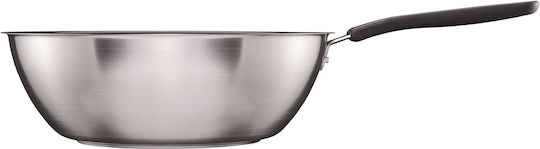 Fiskars Functional Form Wok από Ανοξείδωτο Ατσάλι με Κεραμική Επίστρωση 28cm