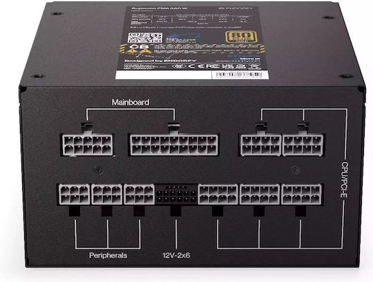 Endorfy Supremo FM6 850W Black Computer Power Supply Full Modular 80 Plus Gold