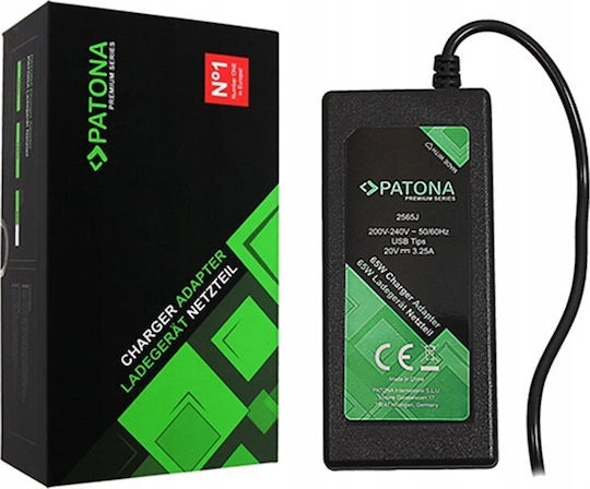 Patona Φορτιστής Laptop 65W 25A για IBM χωρίς Καλώδιο Τροφοδοσίας