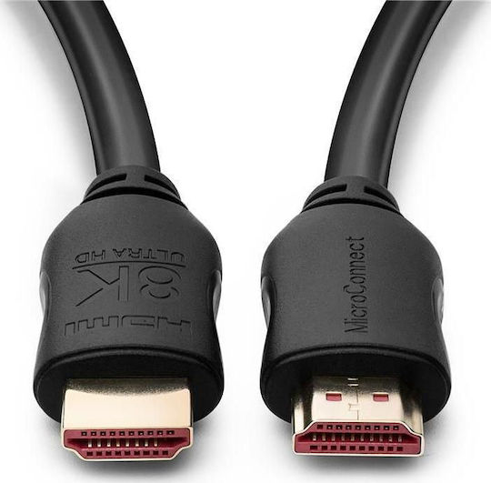 Microconnect HDMI 2.1 Ultra High Speed 48Gbps 4K 120Hz HDR VRR Cable HDMI male - HDMI male 4m Μαύρο