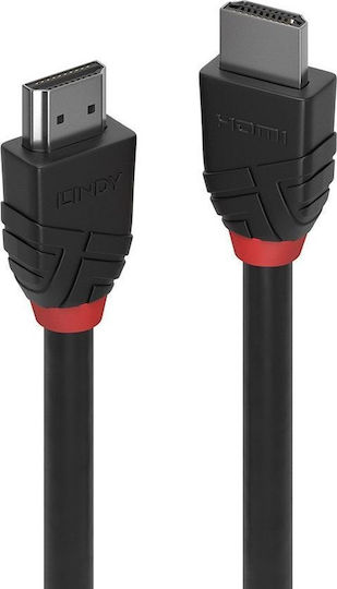 Lindy HDMI 2.0 Premium High Speed 4K 60Hz HDR Cable HDMI male - HDMI male 2m Μαύρο