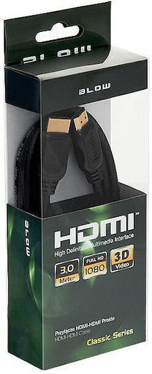 Blow BG-601 Cable HDMI male - HDMI male 3m Μαύρο