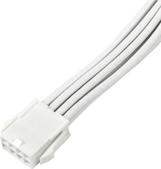 Silverstone 8-pin EPS - 4 пина EPS / 8-pin EPS Кабел 0.3м Бял (SST-PP07E-EPS8W-V2)