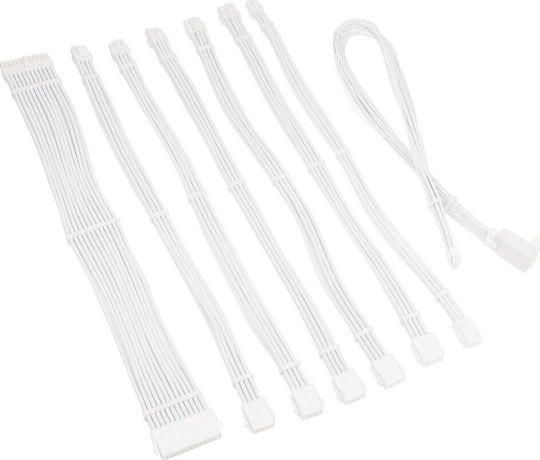 Kolink Psu Core Pro Braided Cable Extension Kit 12v-2x6 Typ 1 Brilliant White Corepro-ek-12vt1-wht
