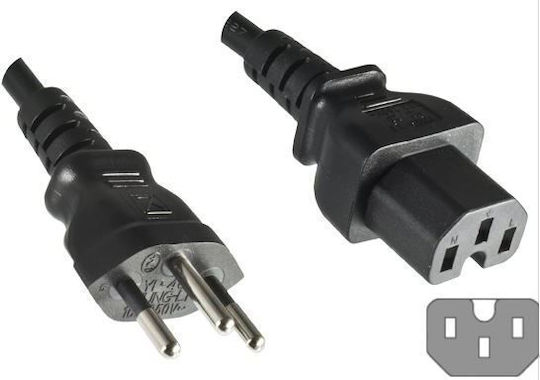 Microconnect IEC C15 - IEC C15 Кабел 1.8м Черен (PE160518)