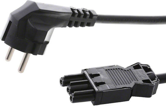 Bachmann Schuko - IEC C5 Cable 2m Μαύρο 375.075