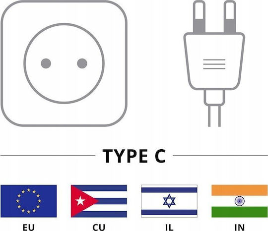 Goobay Euro - IEC C7 Cable 3m Μαύρο 73020