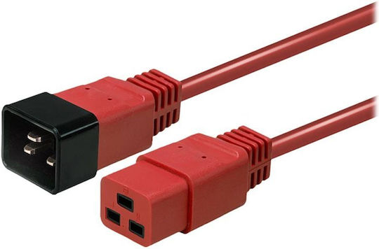 Lindy IEC C19 - IEC C20 Cable 2m Red (30124)