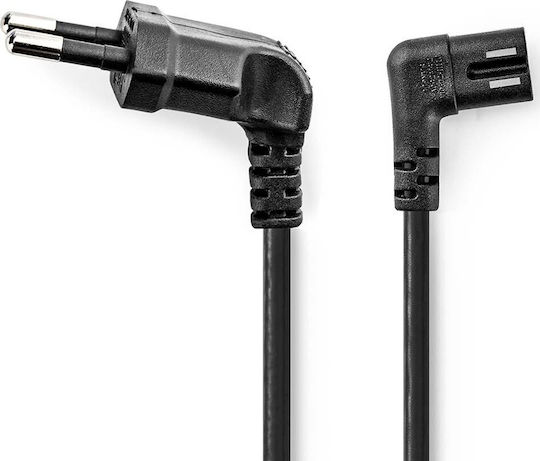 Nedis Power Cable Adapters Euro Plug Iec-320-c7 Connector Angled-Angled Two-Wire Black Bulk 3m