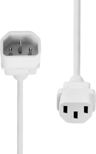 ProXtend IEC C13 - IEC C14 Kabel 5m Weiß (PC-C13C14-005W)