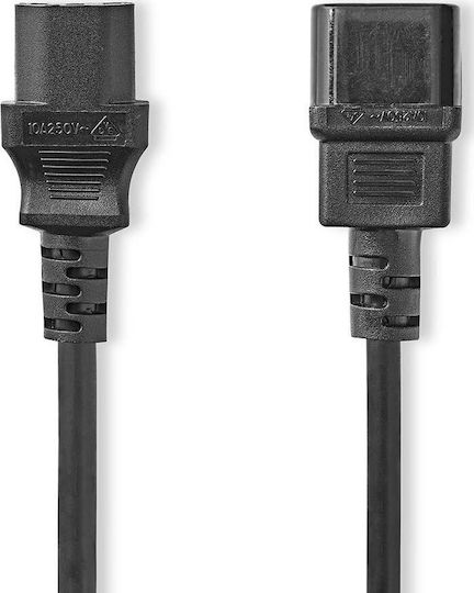 Nedis Удължителен кабел IEC-320-C14 към IEC-320-C13, черен, 2м