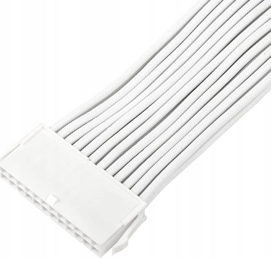 Silverstone 24-Pin ATX - 24-Pin ATX Cable 0.3m Λευκό SST-PP07E-MBW-V2