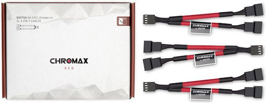 Noctua Chromax NA-SYC1 4-Pin pwm - 2x 4-Pin pwm Cable Red
